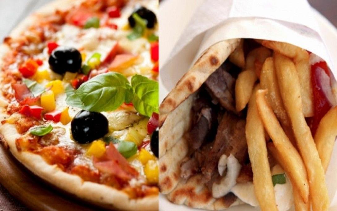 πίτσα σουβλάκι