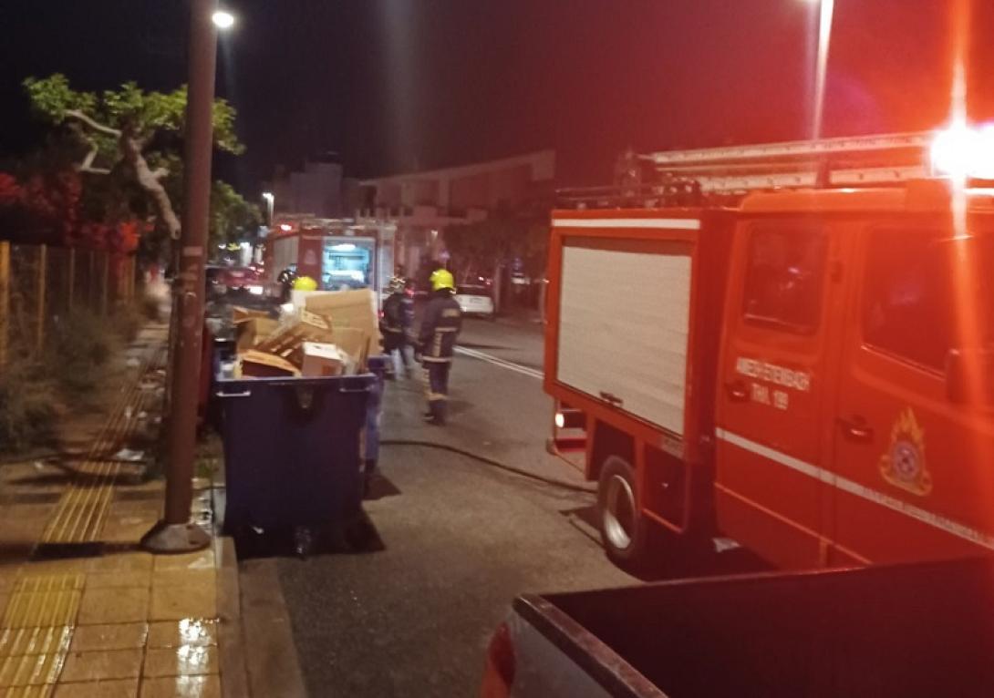 Πυρκαγιά σε κάδους απορριμμάτων