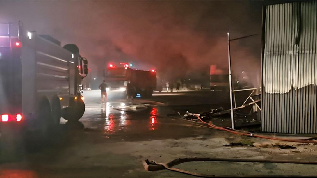 φωτιά εργοστάσιο vegan