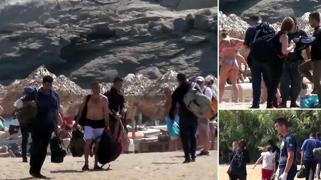 παραλία μύκονος μετανάστες