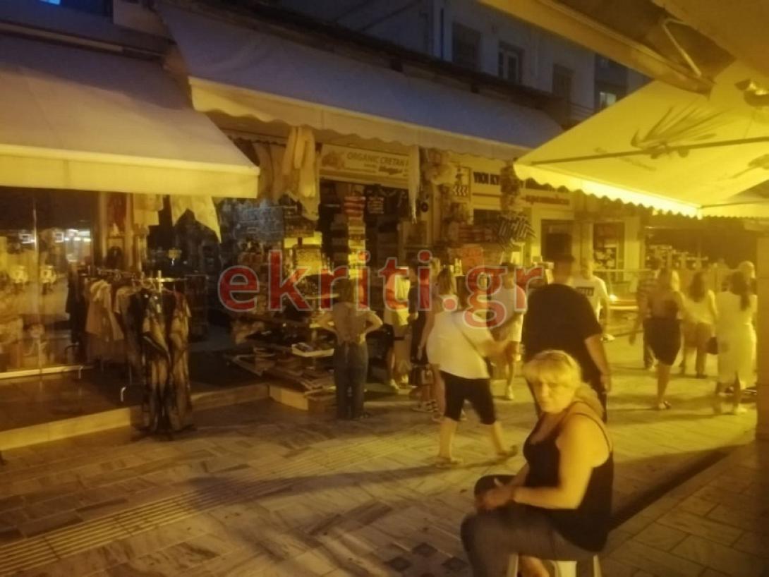 Η κεντρική αγορά του Ηρακλείου χωρίς ρεύμα.