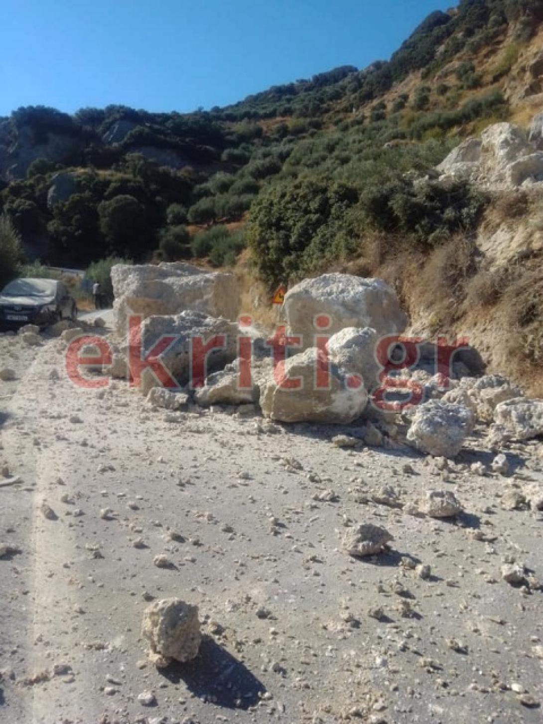 Κατολισθήσεις στο δρόμο προς Προφήτη Ηλία