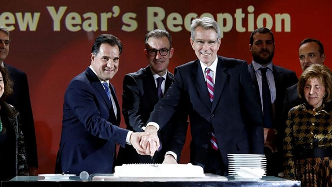 Ο Άδωνις Γεωργιάδης με τον Αμερικανό πρέσβη