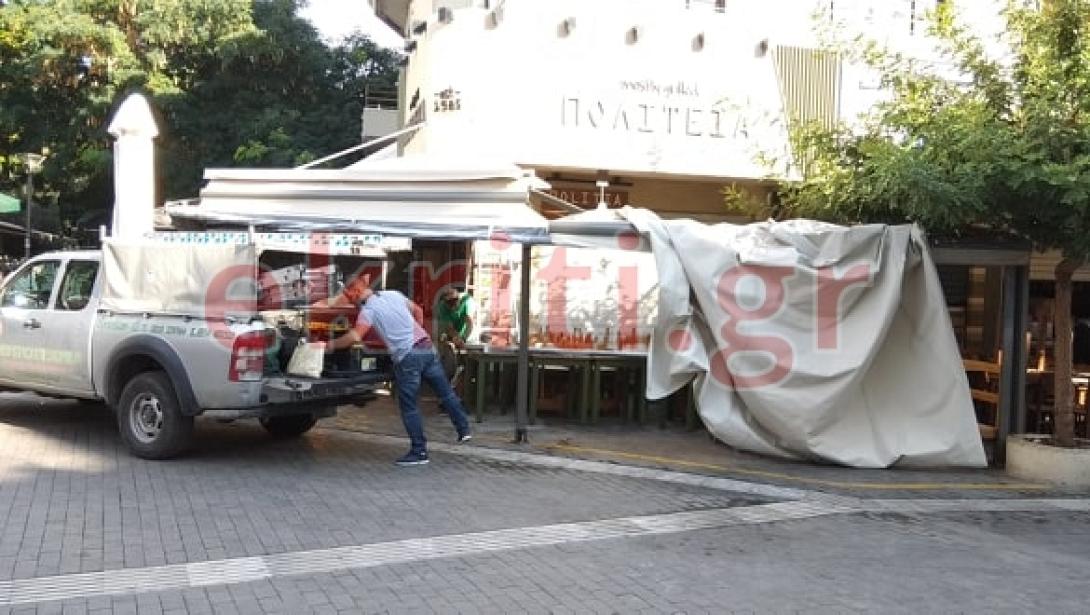 ξήλωμα τέντες ηράκλειο