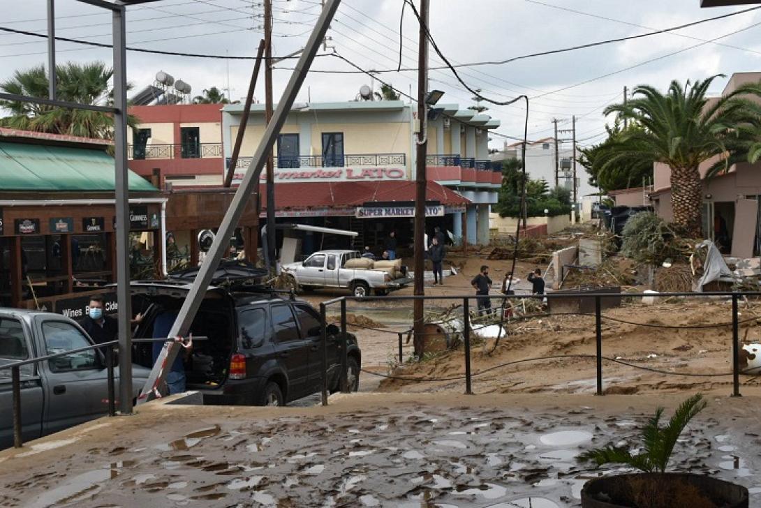 Το κλιμάκιο του ΚΚΕ κάνει αυτοψία στις πληγείσες περιοχές της Χερσονήσου 