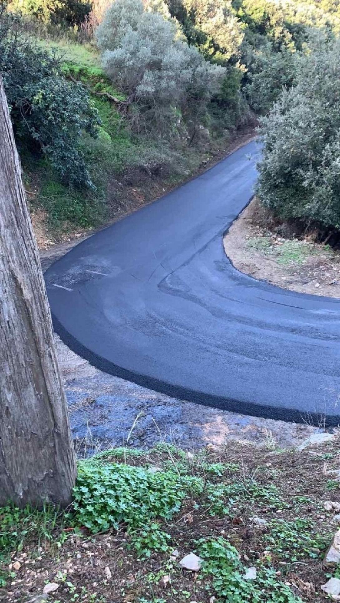 Ασφαλτόστρωση από Φόδελε προς Μονή Αγίου Παντελεήμονα