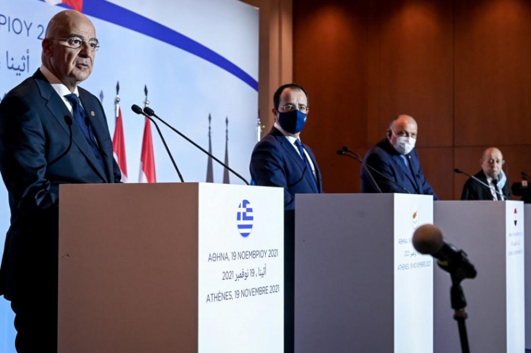 Τετραμερής συνάντηση των ΥΠΕΞ Ελλαδας, Γαλλίας, Κύπρου και Αιγύπτου.