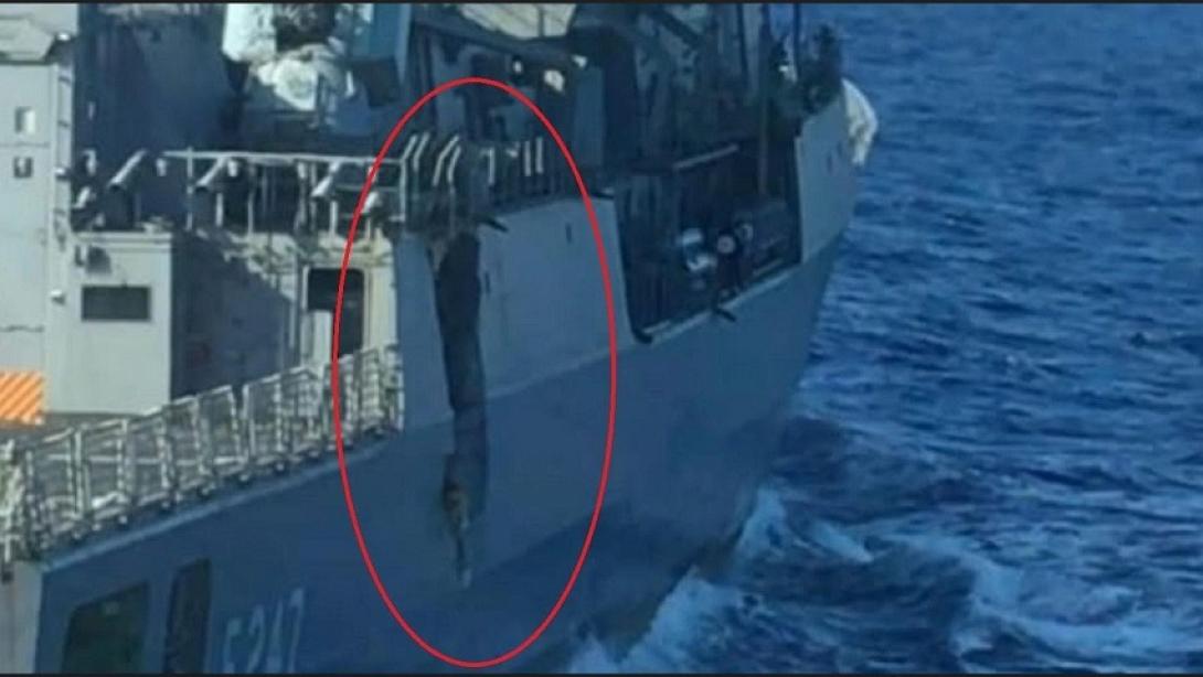 Η ζημιά που έκανε η φραγάτα "Λήμνος" στο  Kemal Reis