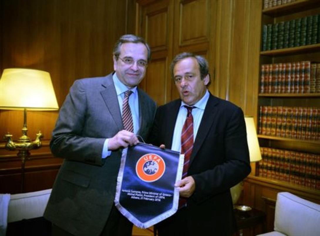 Ο Πλατινί είδε για λίγο Σαμαρά και έφυγε για... Μαρινάκη