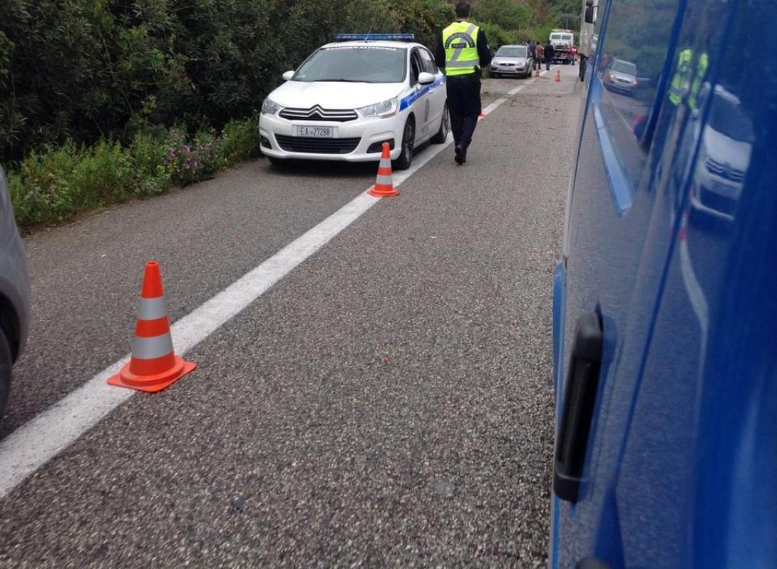 Θανατηφόρο τροχαίο μεταξύ λεωφορείου και ΙΧ στη Νέα Εθνική Οδό Πατρών - Πύργου