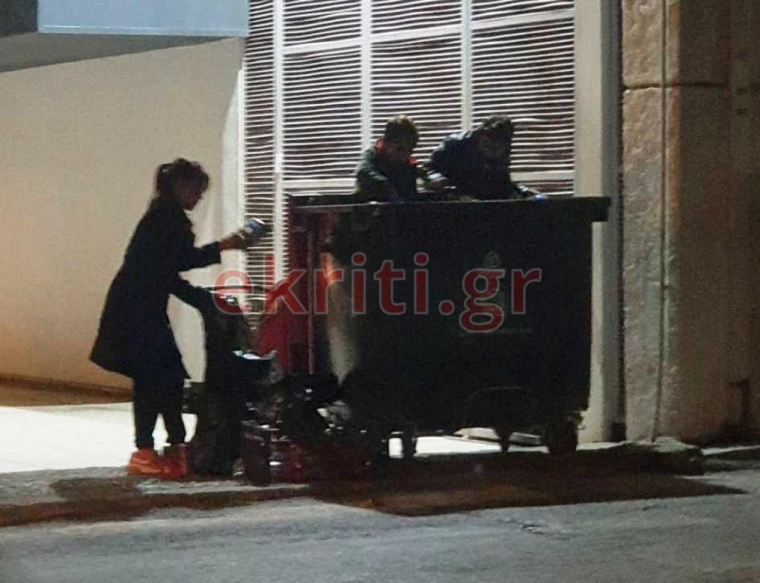 Δραματική εικόνα από το γειτονιά του Ηρακλείου.