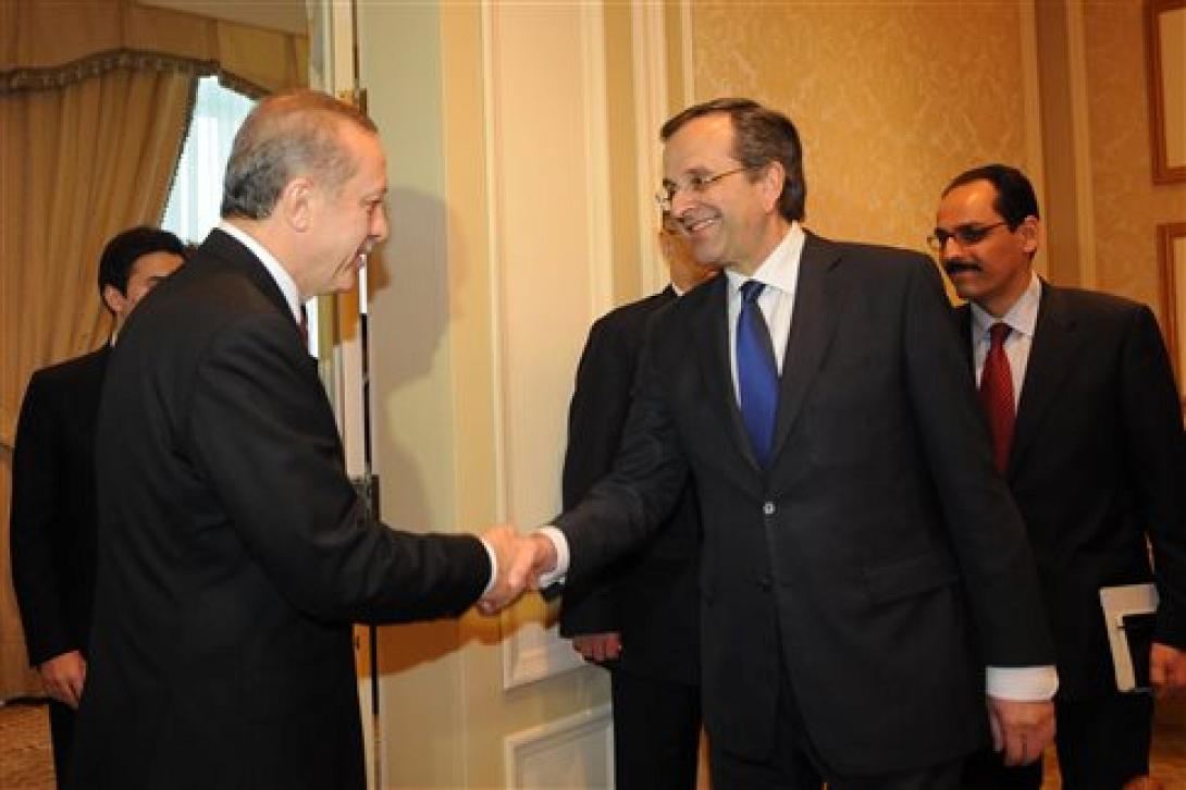 Ολοκληρώθηκε η συνάντηση Σαμαρά - Ερντογάν στην Ουαλία