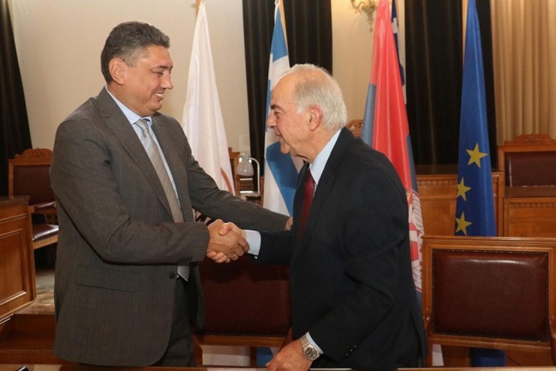 Ευχές από τον Δήμο Τσουκάριτσα Βελιγραδίου στον Δήμο Ηρακλείου για την Επέτειο του 1821