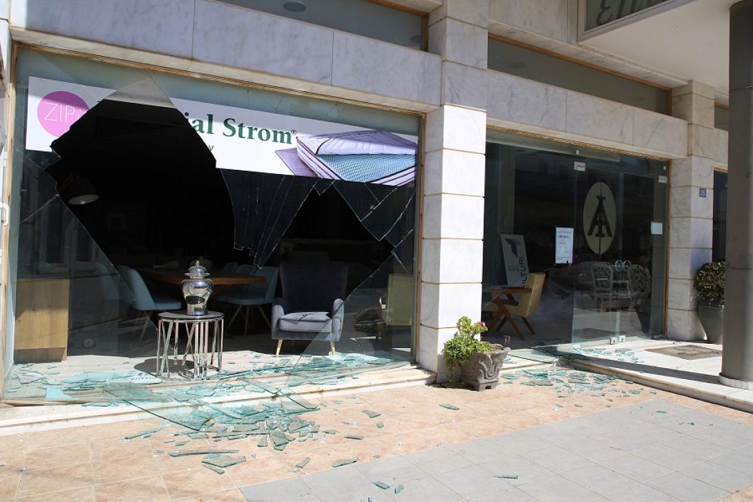 Ζημιές στο Αρκαλοχώρι μετά τον μεγάλο σεισμό