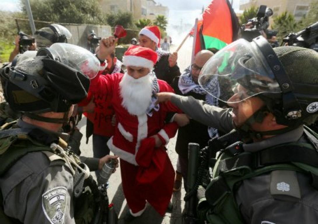 Βηθλεέμ: Δακρυγόνα εναντίον Άη Βασίλη