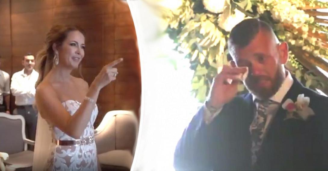 Ο 38χρονος γαμπρός δεν μπόρεσε να συγκρατήσει τα δάκρυά του