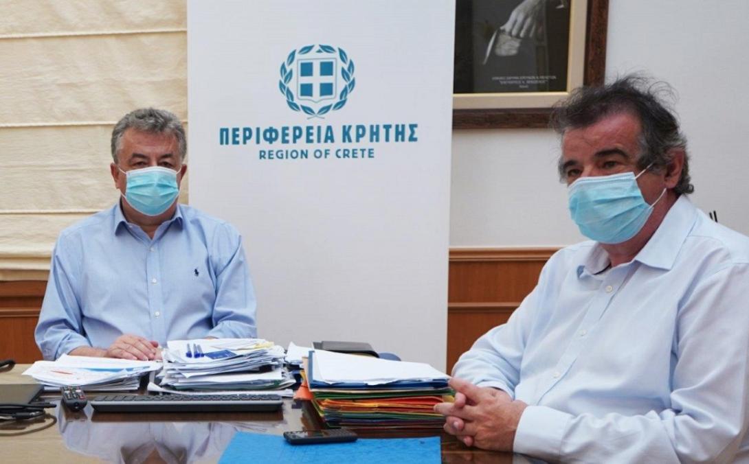 Τα αναπτυξιακά θέματα του Δήμου Αγίου Βασιλείου στη συνάντηση του Δημάρχου με τον Περιφερειάρχη Κρήτης