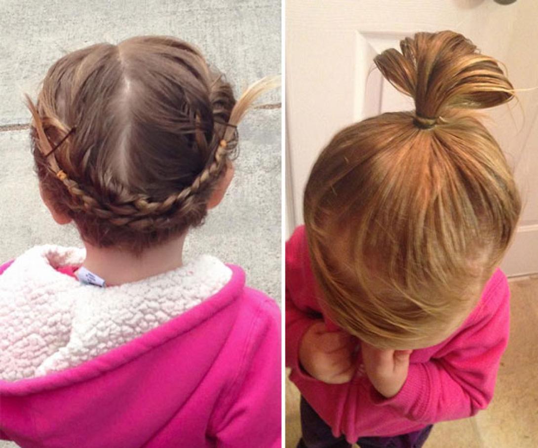 Μπαμπάς πήγε σε σχολή για να φτιάχνει τα μαλλάκια της κόρης του!