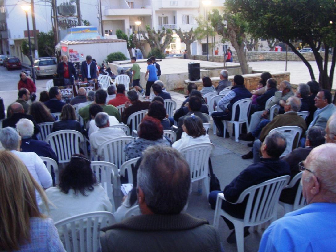 Πληθος κόσμου στην ομιλία Λυγερού στα Καμίνια