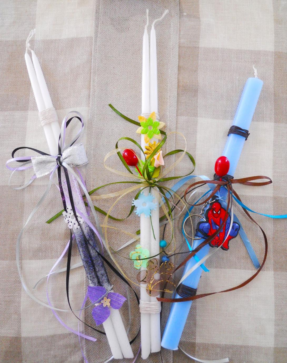 Χειροποίητες πασχαλινές λαμπάδες