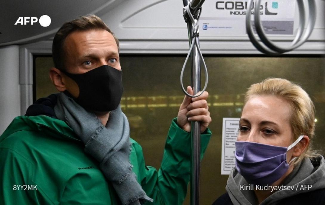 Ο Ναβάλνι με τη σύζυγό του