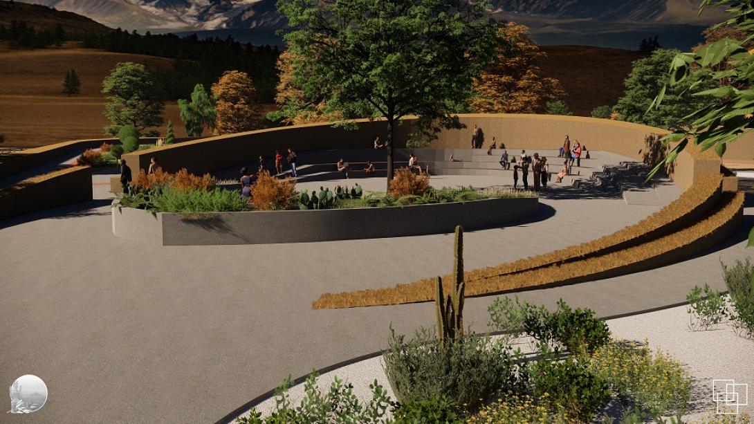 Το αμφιθέατρο του Κέντρου Εναλλακτικού Αθλητισμού Μαλεβιζίου.