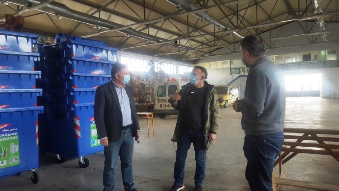 δήμος μινώα πεδιάδος κάδοι απορριμμάτων