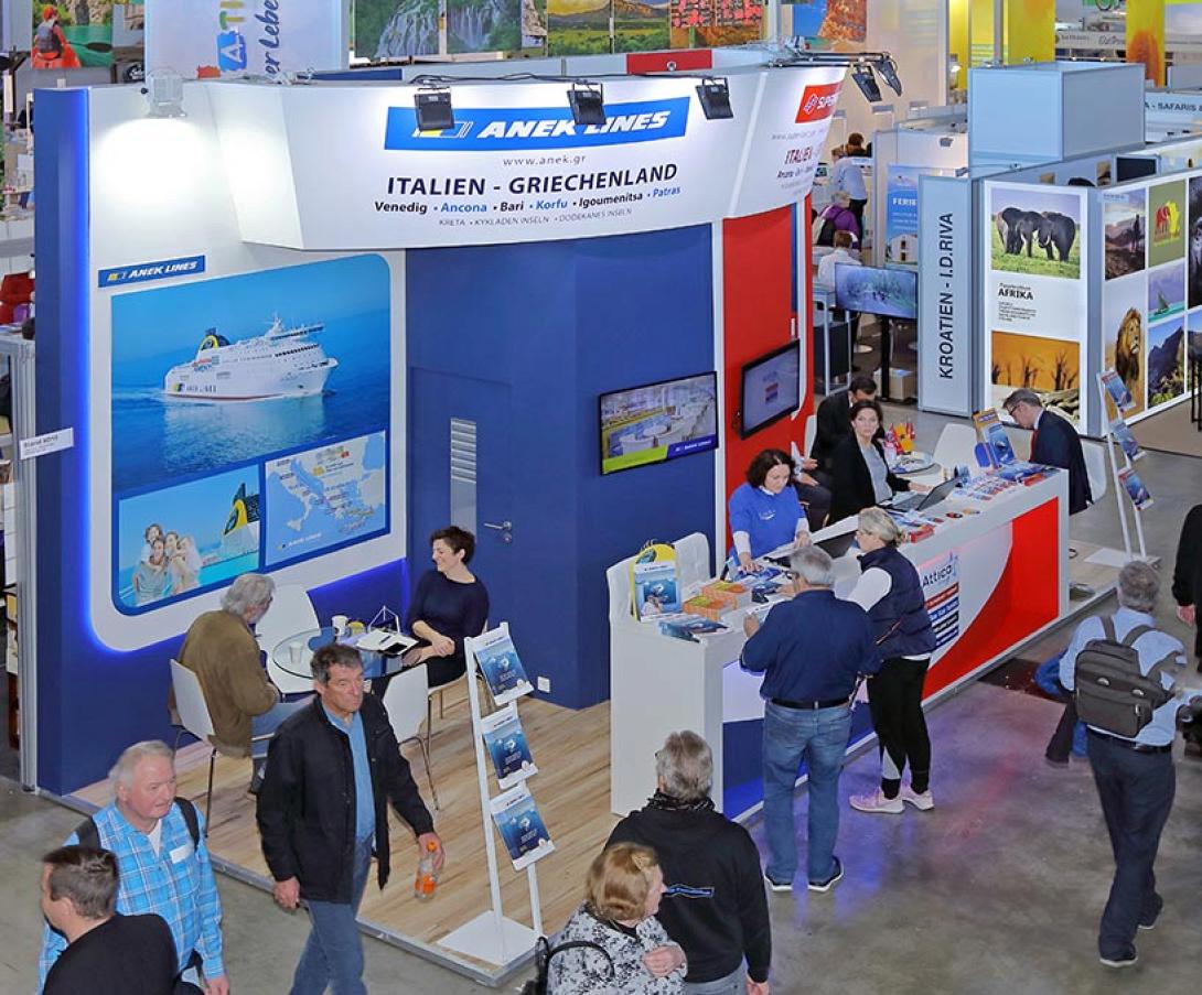 Τα μοντέρνα, εντυπωσιακά περίπτερα της ΑΝΕΚ LINES αποτέλεσαν πόλο έλξης για τους χιλιάδες επισκέπτες της κορυφαίας διεθνούς  τουριστικής εκθέσεως "CMT" και απέσπασαν εξαιρετικές κριτικές από κοινό και εκθέτες