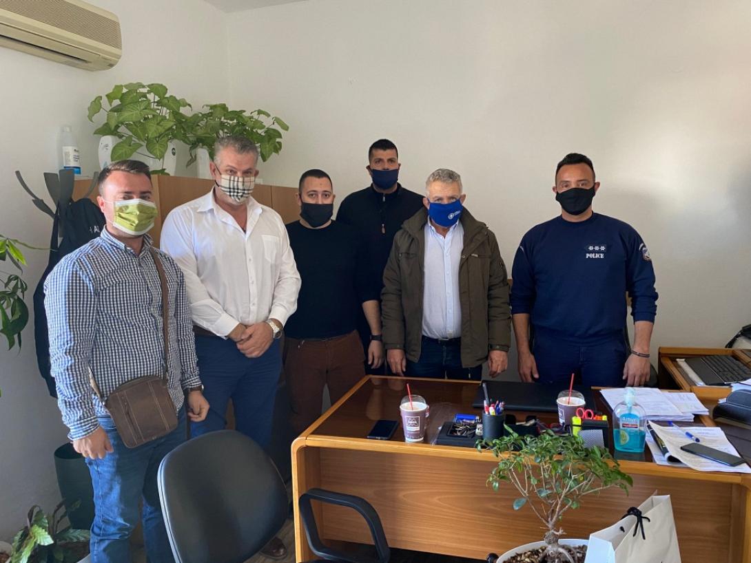 Από την επίσκεψη στο Α.Τ. Φαιστού.