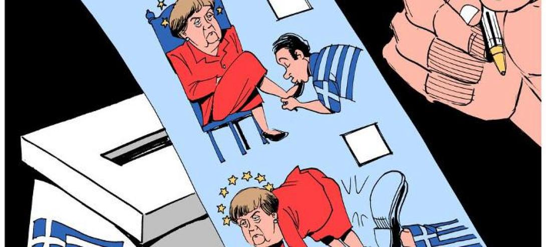 Το... ποδοφίλημα και η κλωτσιά στη Μέρκελ