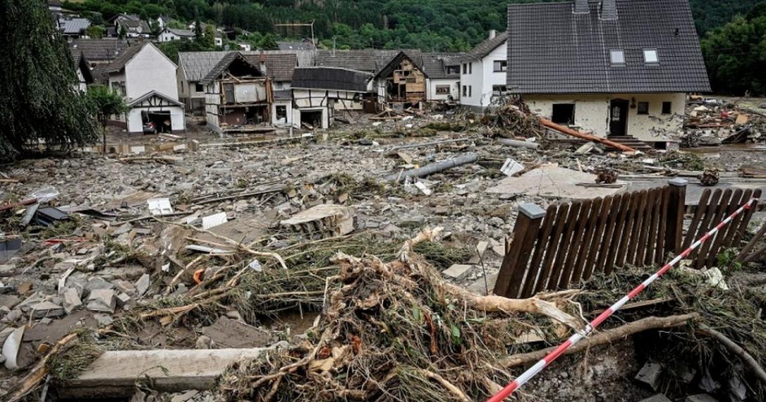 Από τις καταστροφές στη Γερμανία