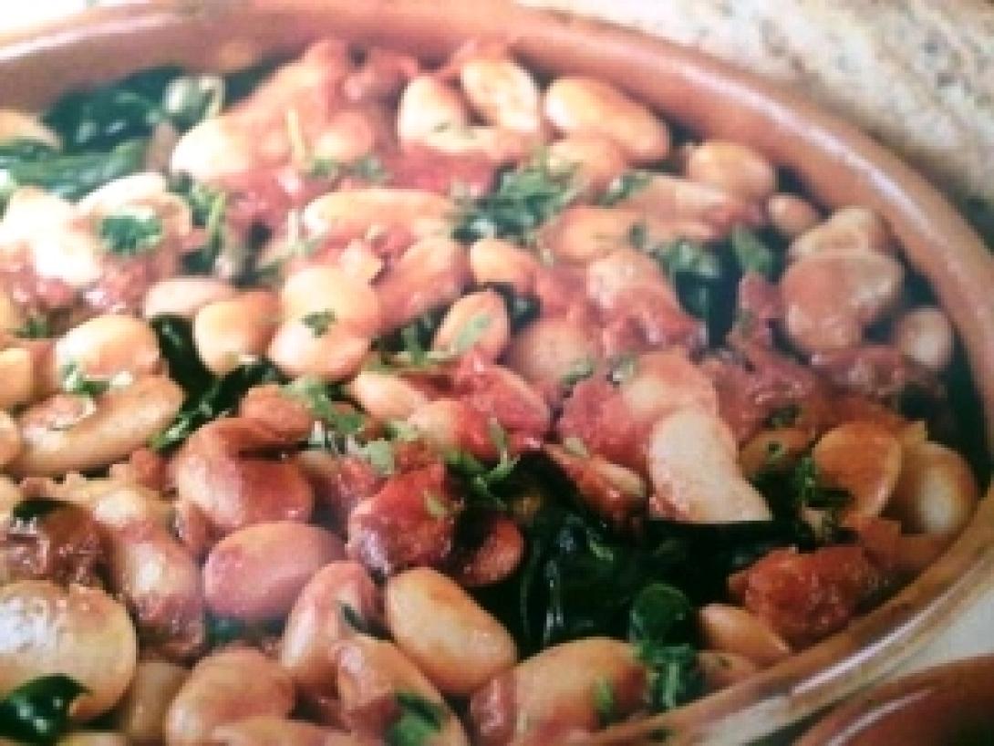 Γίγαντες πλακί με σπανάκι ή ανάμεικτα χόρτα