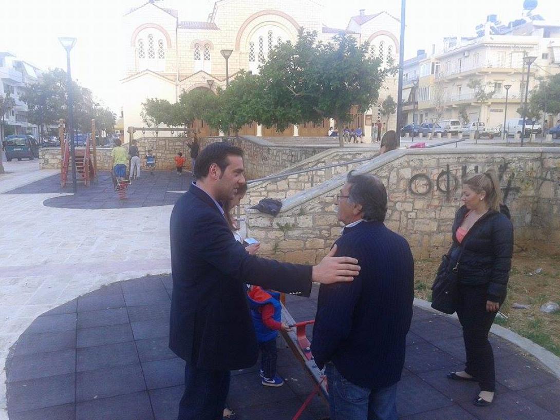 Στις δυτικές συνοικίες του Ηρακλείου ο Γιώργος Ματαλλιωτάκης