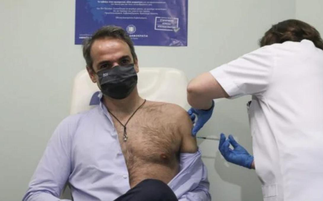 Μητσοτάκης - εμβολιασμός ( Φωτ. ΙΝΤΙΜΕ/ΛΙΑΚΟΣ ΓΙΑΝΝΗΣ )