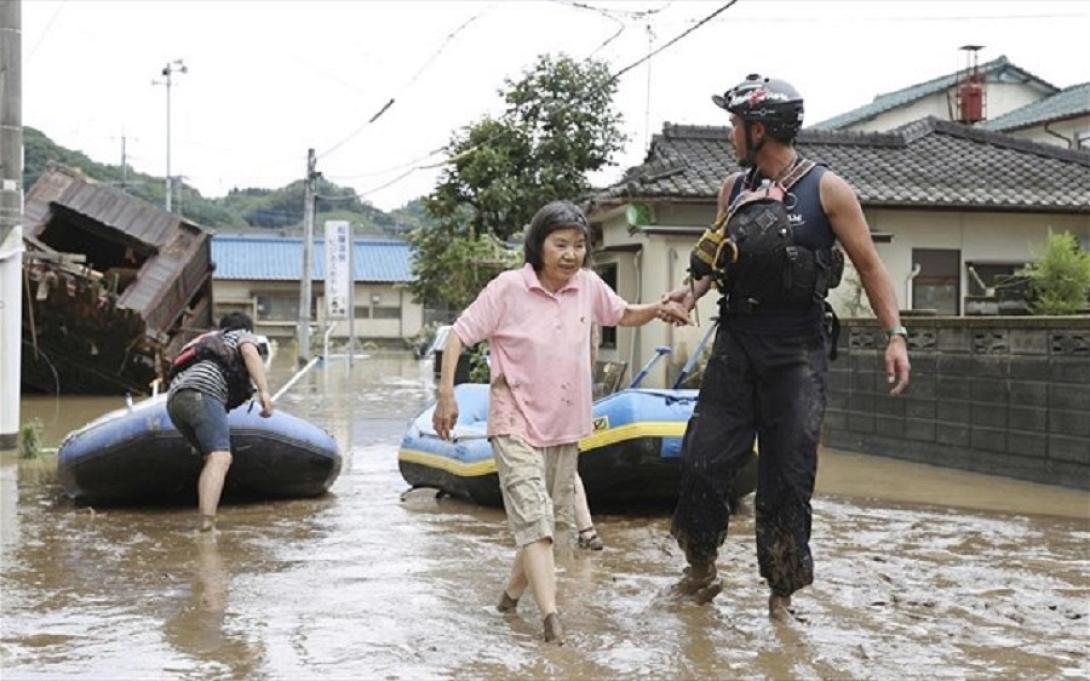 Βροχές έπληξαν την ιαπωνική νήσο Κιούσου 