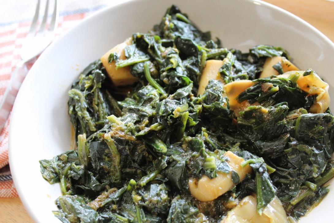 σουπιά με χόρτα