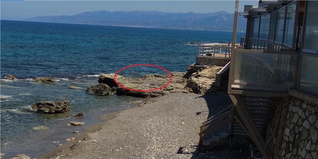 Το σημείο που σύμφωνα με την καταγγελία σχεδιάζεται να τοποθετηθεί η εξέδρα.