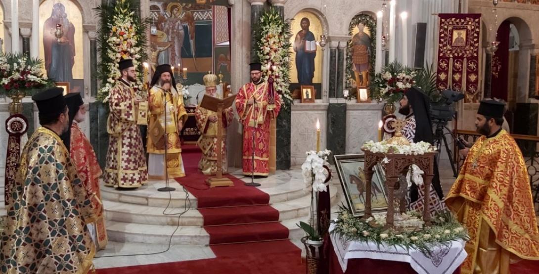 Κεκλεισμένων των θυρών, λόγῳ των εκτάκτων μέτρων της Πολιτείας για την αποφυγή της διασποράς του κορωνοϊού, τελέσθηκε η Πανήγυρις.