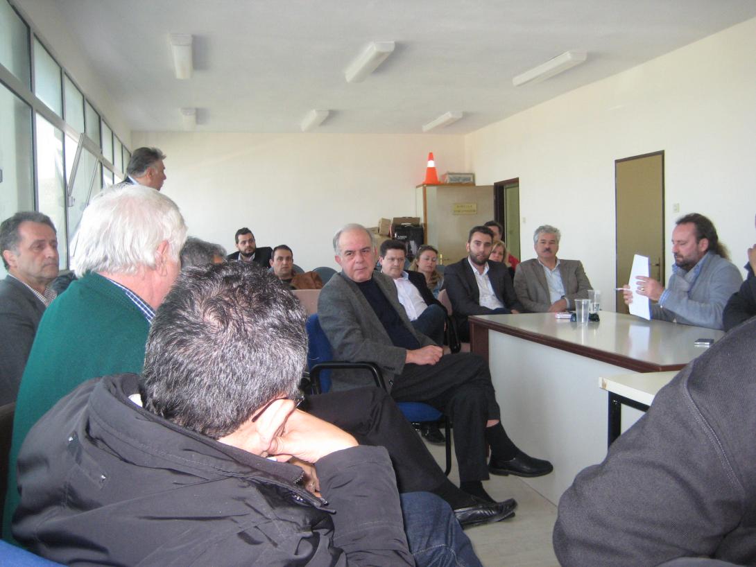 Στη ΒΙ.ΠΕ. Ηρακλείου βρέθηκε σήμερα ο Β. Λαμπρινός