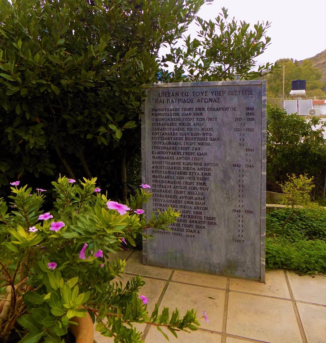 μνημείο πεσόντων - Μιαμού