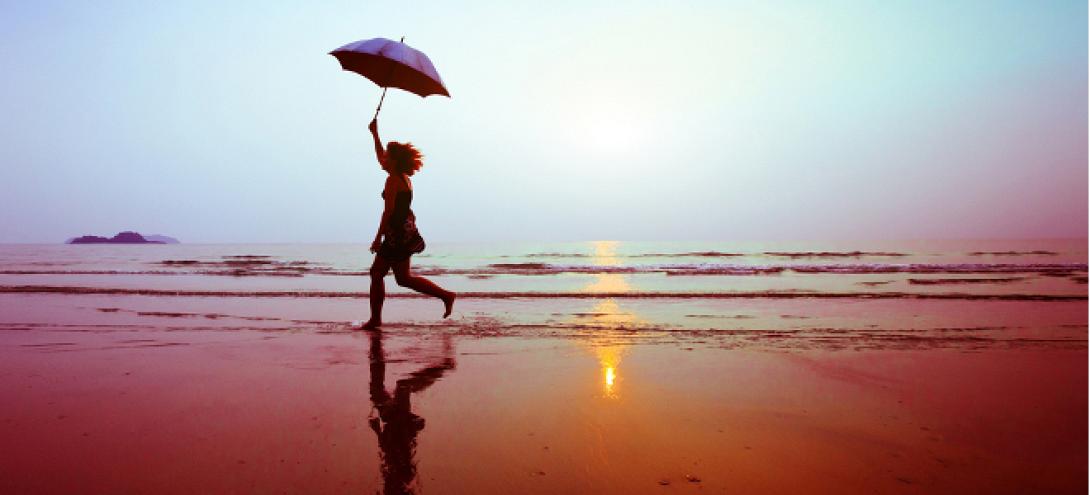 βροχή παραλία