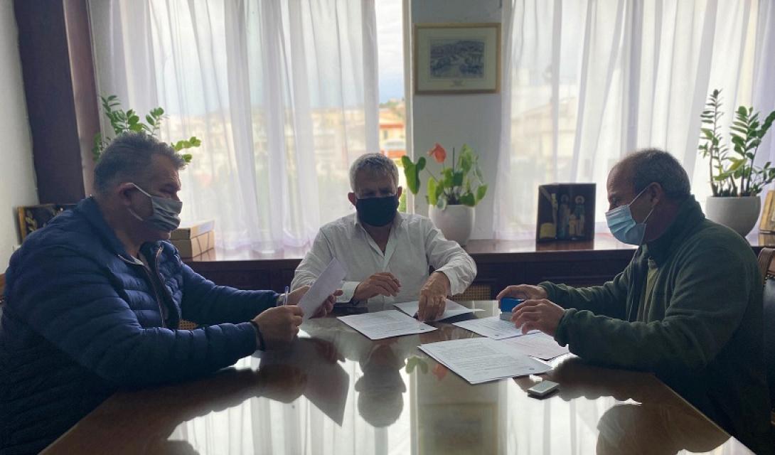 Υπογραφή σύμβασης έργου - δήμος Φαιστού