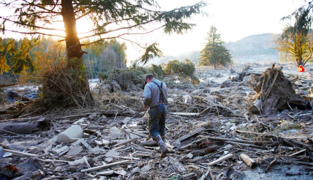 κατολίσθηση - φωτογραφία αρχείου