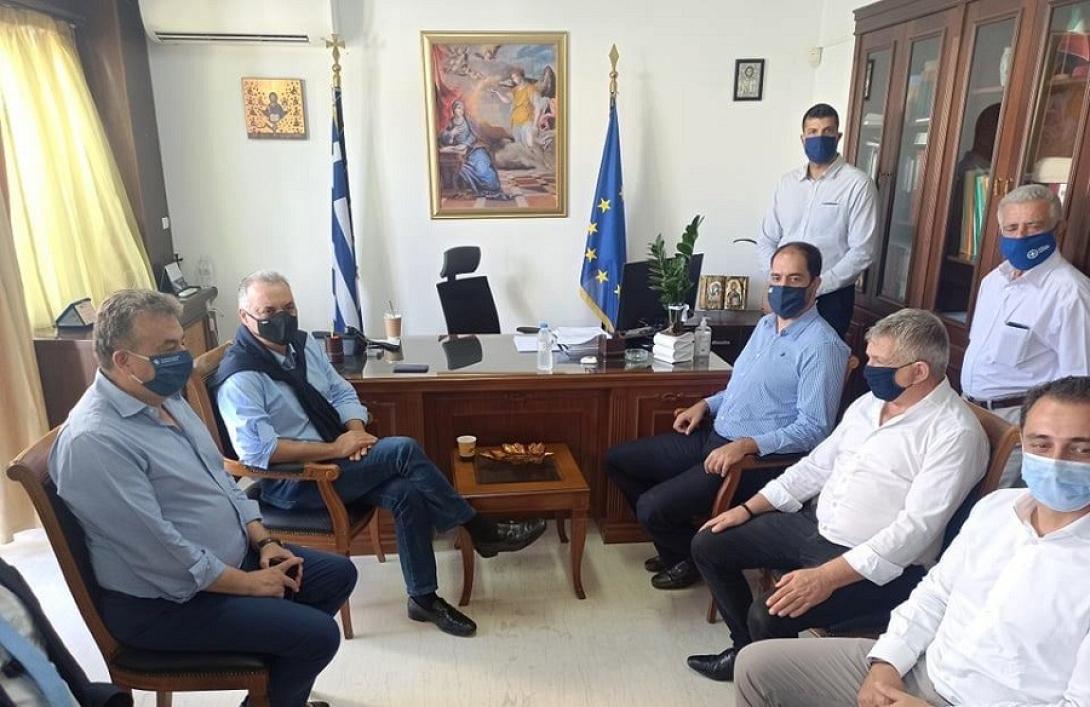 Από την επίσκεψη στο Δημαρχείο Φαιστού