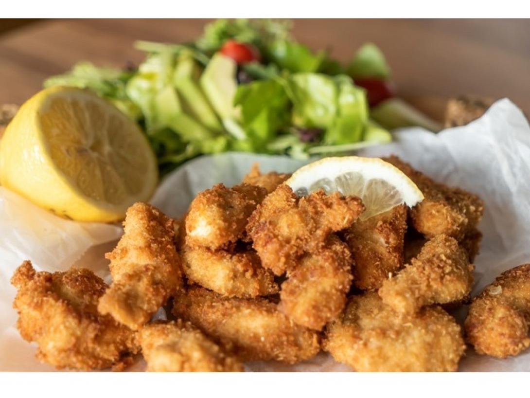 κοτομπουκιές με παξιμάδι και γιαούρτι