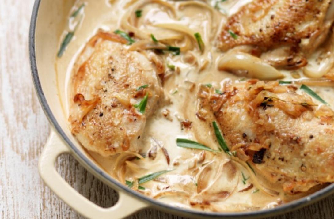 Κοτόπουλο με κονιάκ