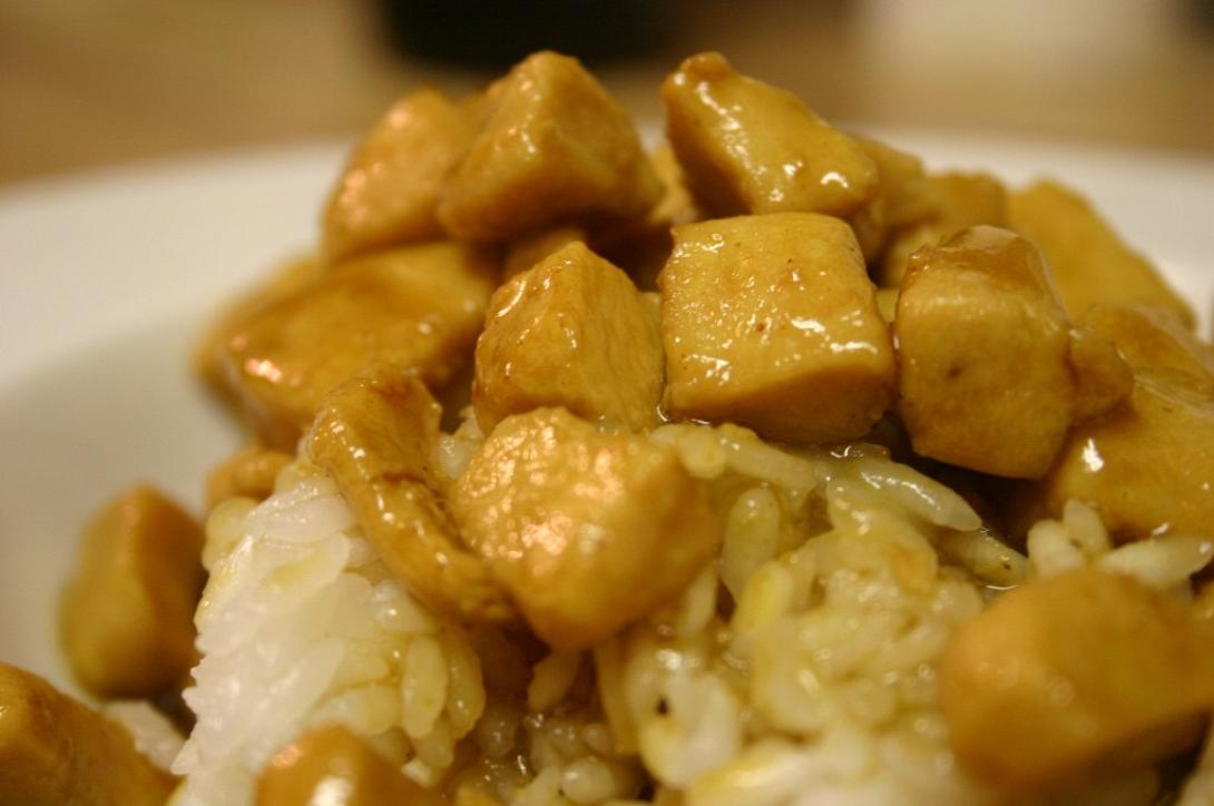 Κοτόπουλο με μουστάρδα και κάρυ