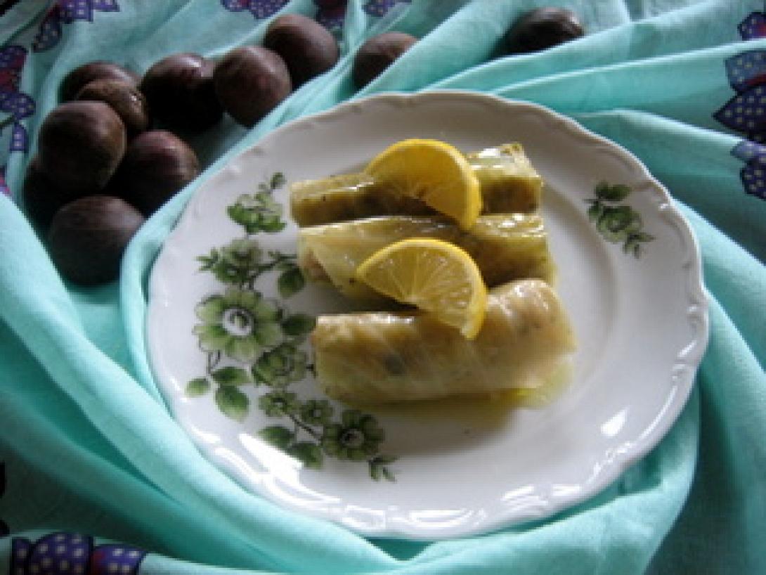 Ψαροντολμάδες με λάχανο