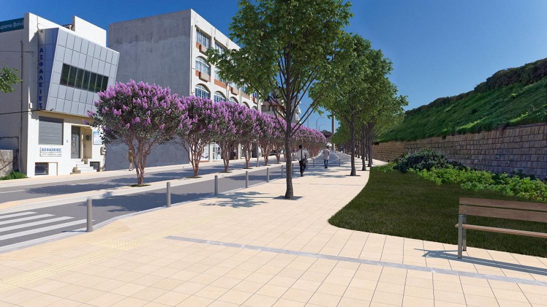 Η σύμβαση αφορά στην οδό Αρχιεπισκόπου Μακαρίου από την Πύλη του Αγ. Ανδρέα έως την Πύλη του Παντοκράτορα