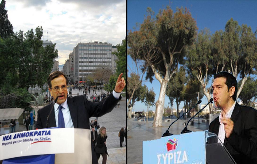 Τα δίνουν όλα Σαμαράς - Τσίπρας, σε Αθήνα και Ηράκλειο